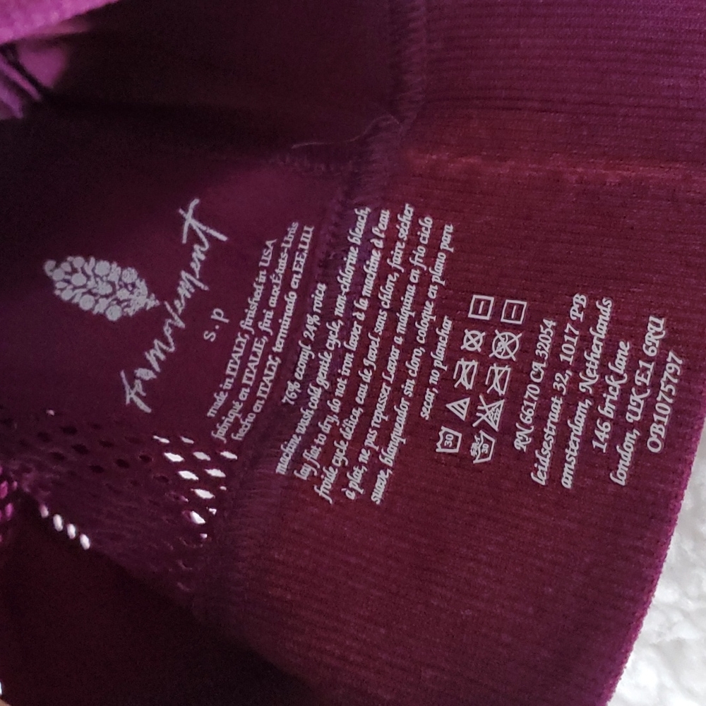 Free People Running Through My Mind Sports Bra Acai - Picture 6 of 11